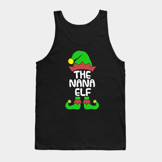 Nana Elf Matching Family Group Christmas Party Pajama Tank Top by silvercoin